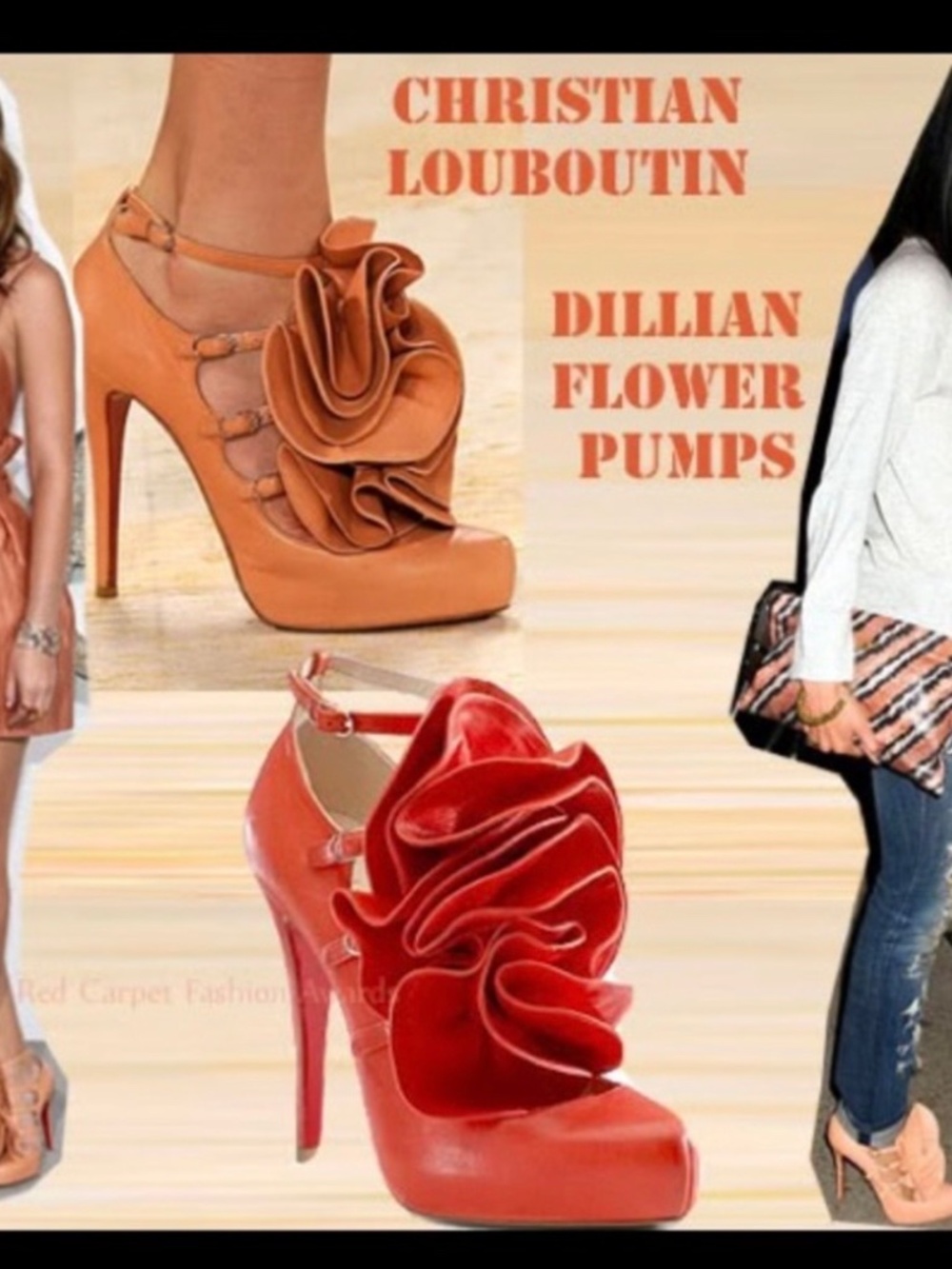 Christian Louboutin Snake-Print Ruffle Ankle Heels in Beige and Brown - Picture 14 of 14